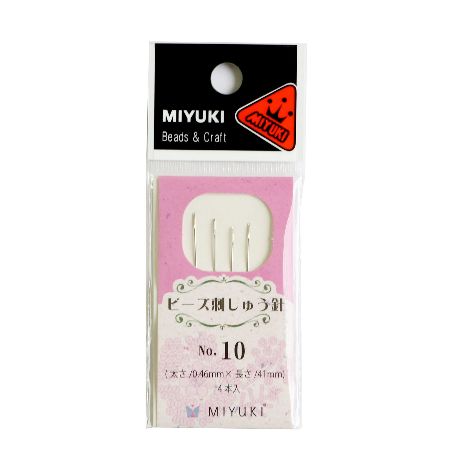 MIY-K5481 MIYUKI ビーズ刺しゅう針 No.10 4本入 (枚)