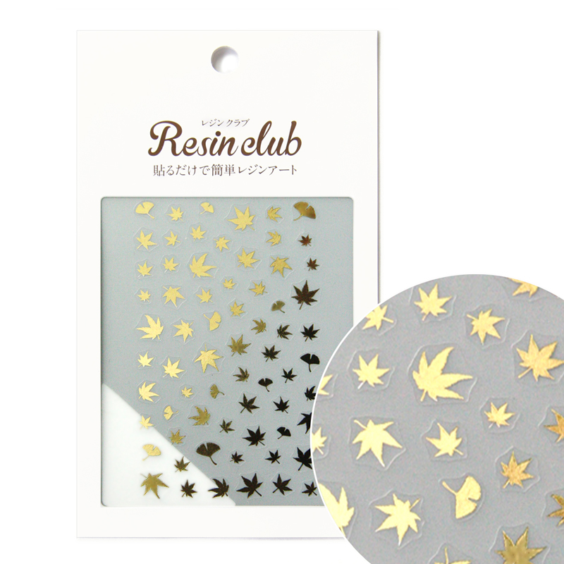 RC-MMJ-102 Seal Parts for UV Resin [Resin Club] Autumn Leaves Gold (Sheet)