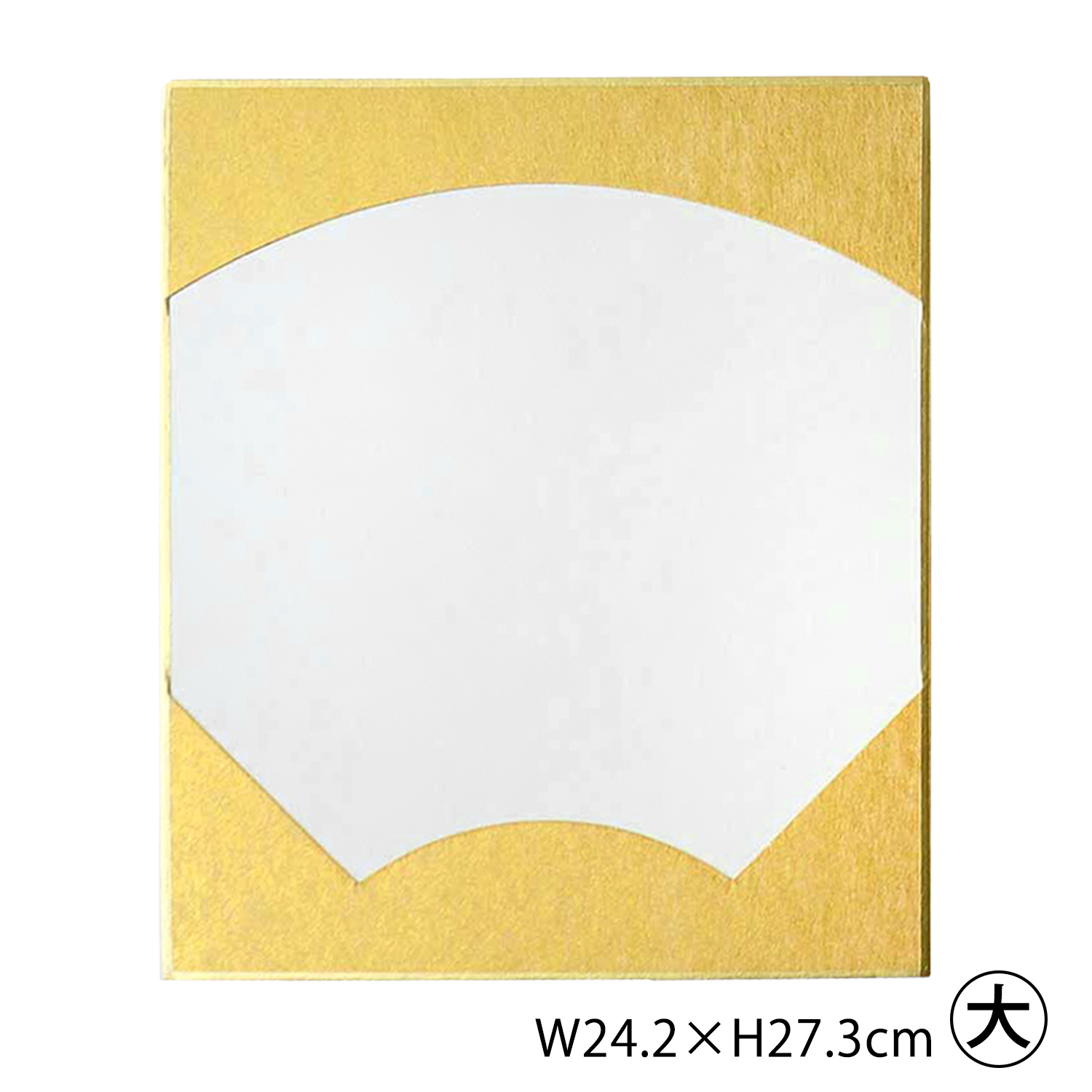 S36-6 色紙 寸松庵 扇面・金 (大サイズ) W24.2×27.3cm (枚)