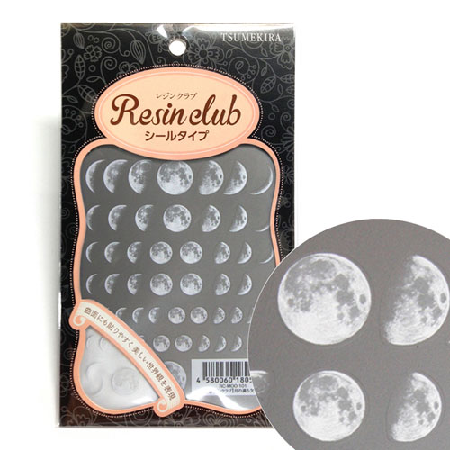 RC-MOO-101 UV Resin Sticker -waxing and waning of the moon- (Sheet)