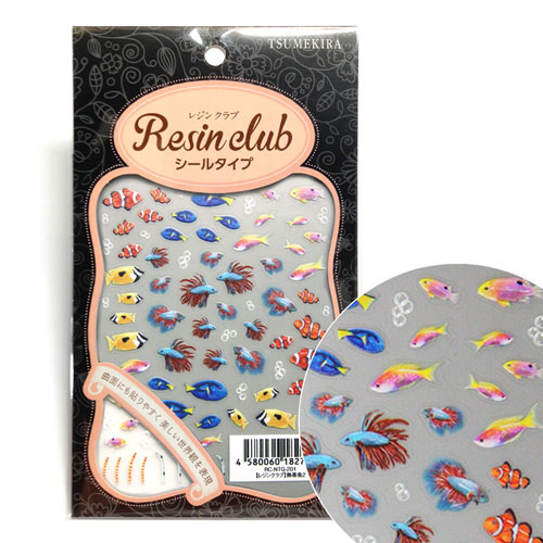 RC-NTG-201 UV Resin Sticker -tropical fish II- <Double-sided> (枚)