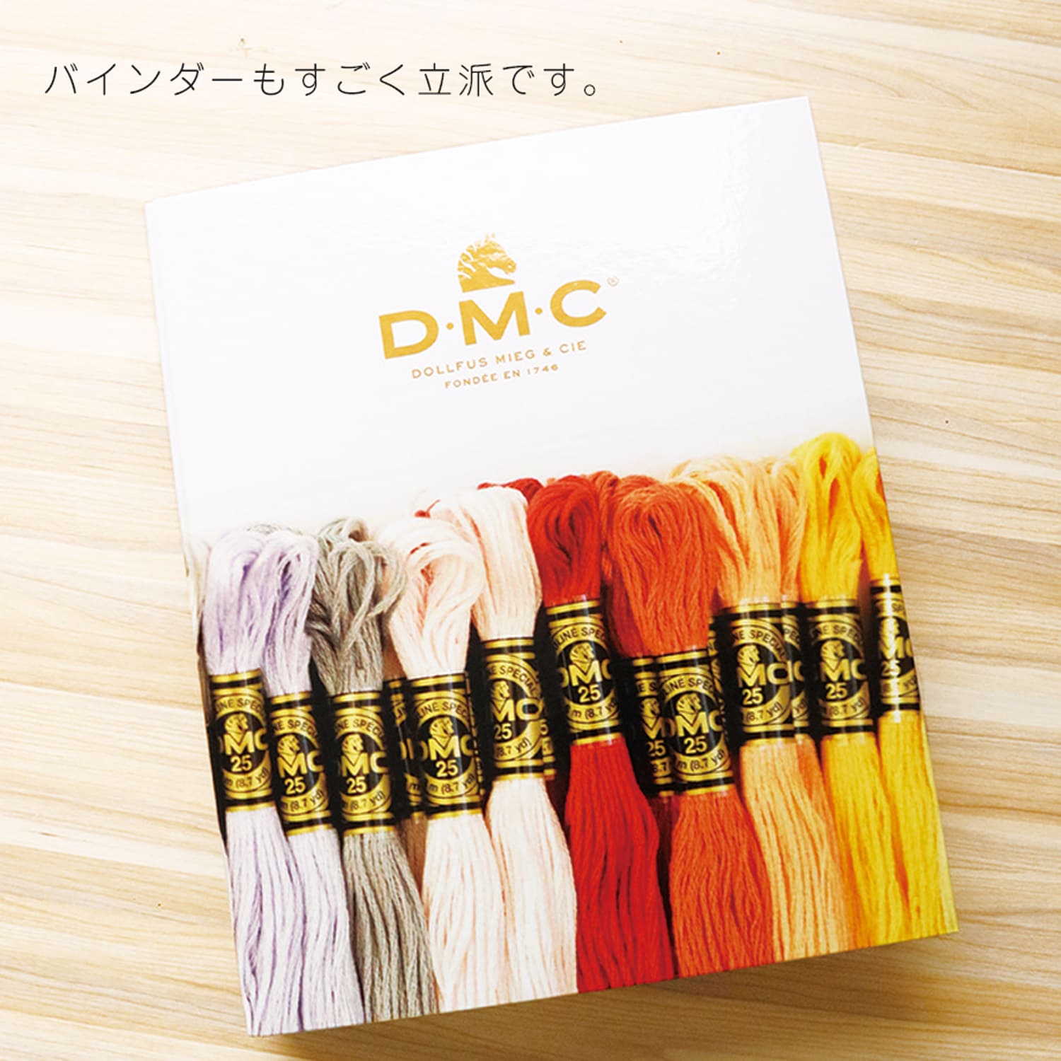 DMCの刺しゅう糸のコレクションブックのバインダー