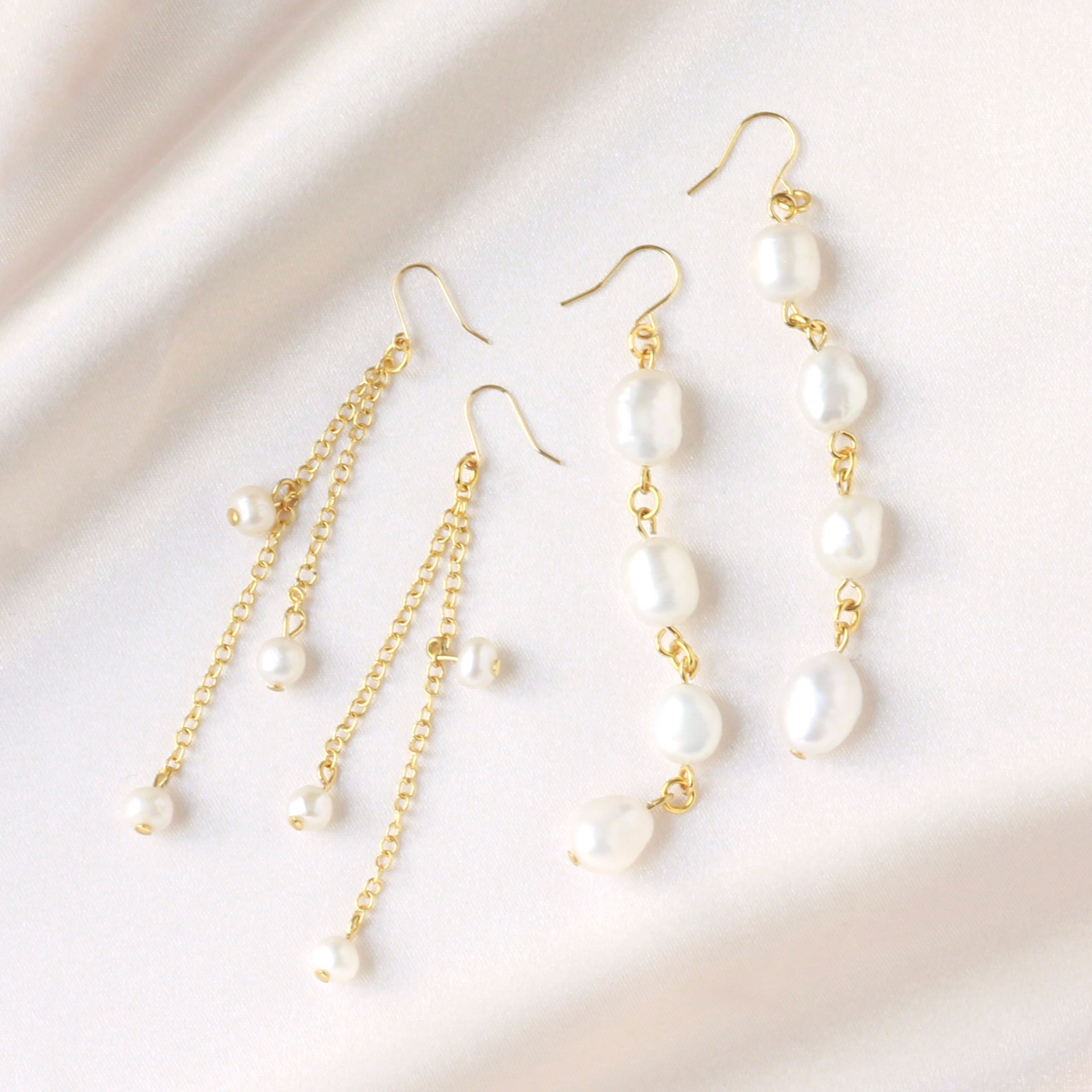10金パーツのピアス