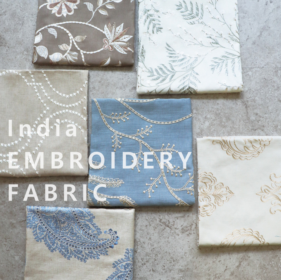 インド輸入の刺しゅう生地 Embroidery fabric