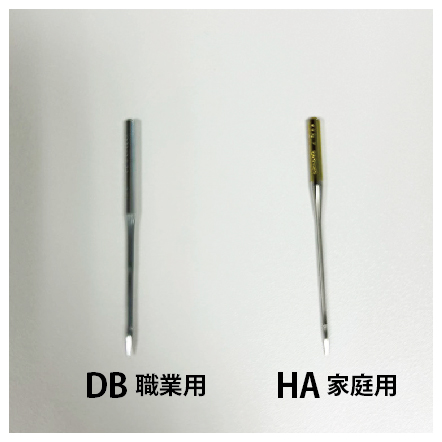 職業用と家庭用ミシン針