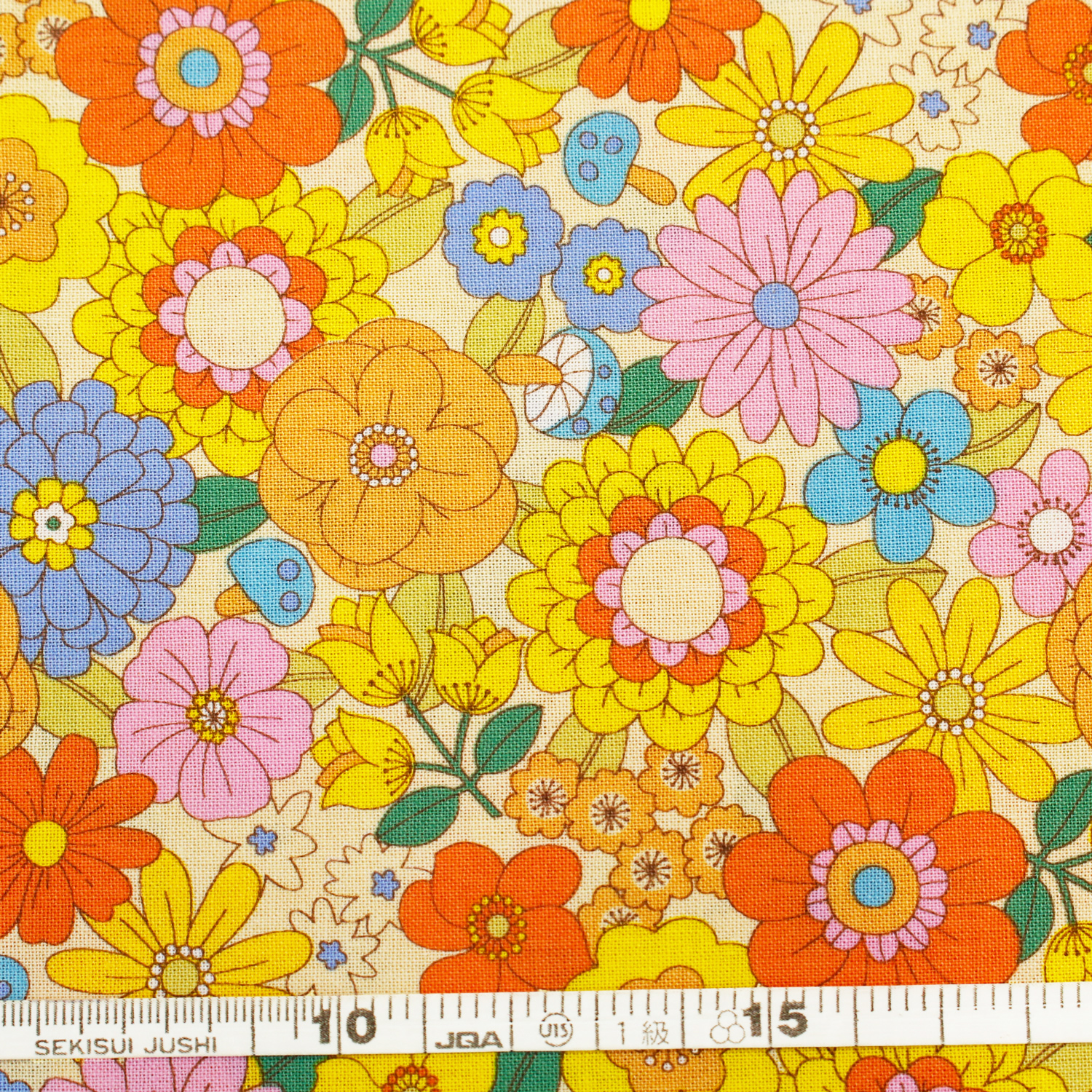  CHU052-3 70’s フラワーガーデン 巾約108cm