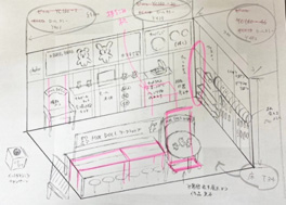 2024東京ホビーショー CHUKOブースのラフ画