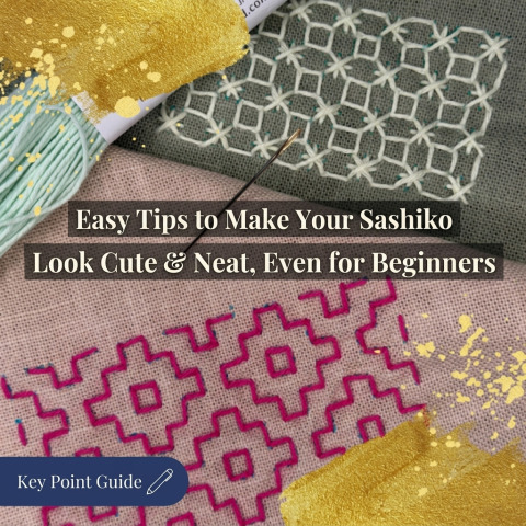 Easy Tips to Make Your Sashiko Look Cute and Neat, Even for Beginners🪡