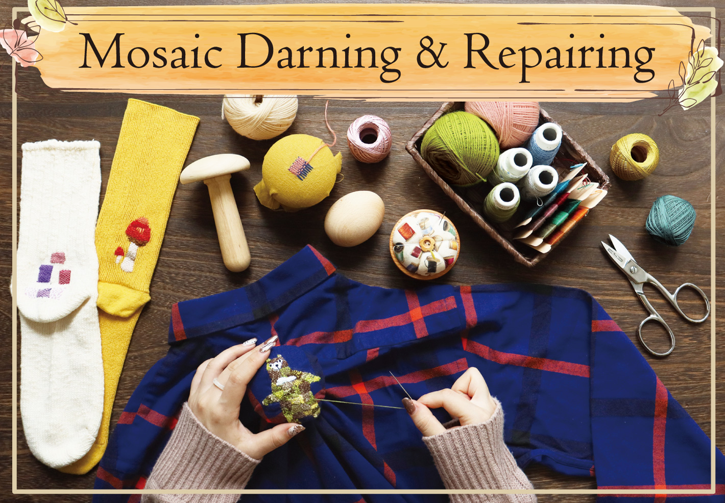 mosaic darning & Repair with darning