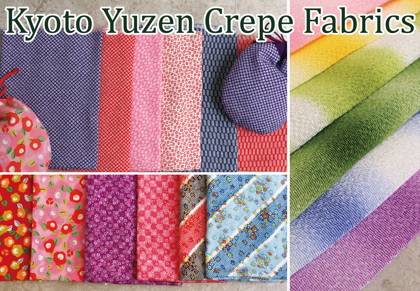 Kyoto Yuzen crepe fabric