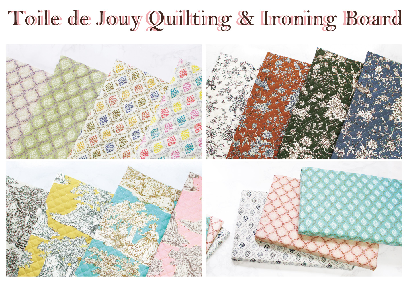 toile de jouy quilting and ironing board