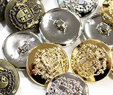 Metal, concho, metallic buttons