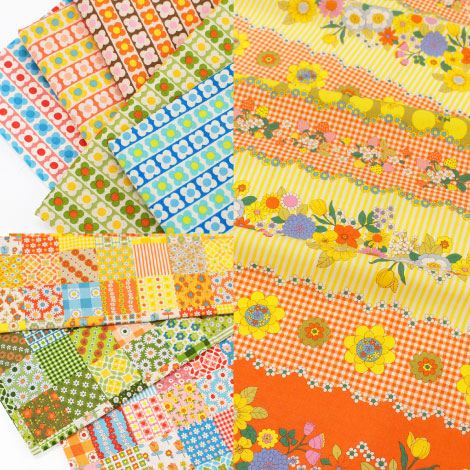 70's デザインプリント生地「Flower Days」