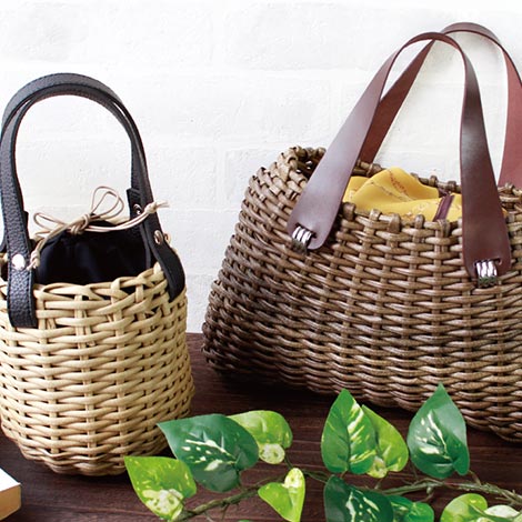 マジックラタンで作るかごバッグ