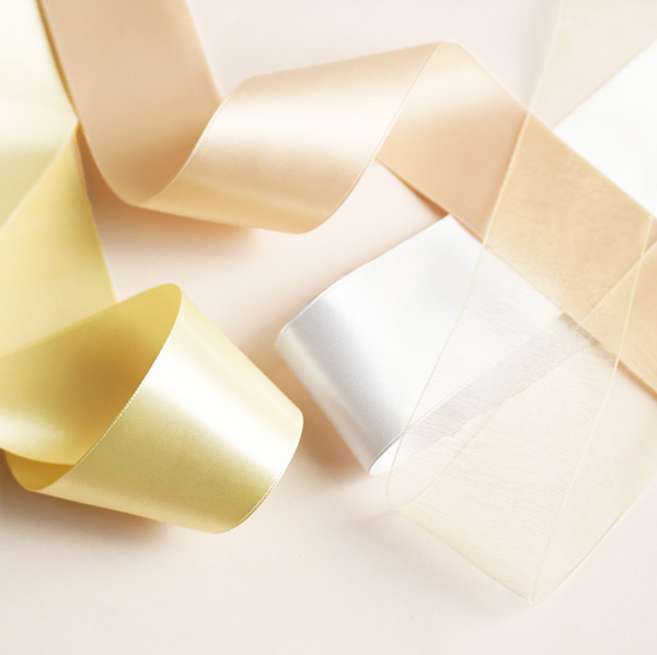 R-WHITE ロゼット用リボンアソート ゴールドアソート 約2m×4本入 (袋)