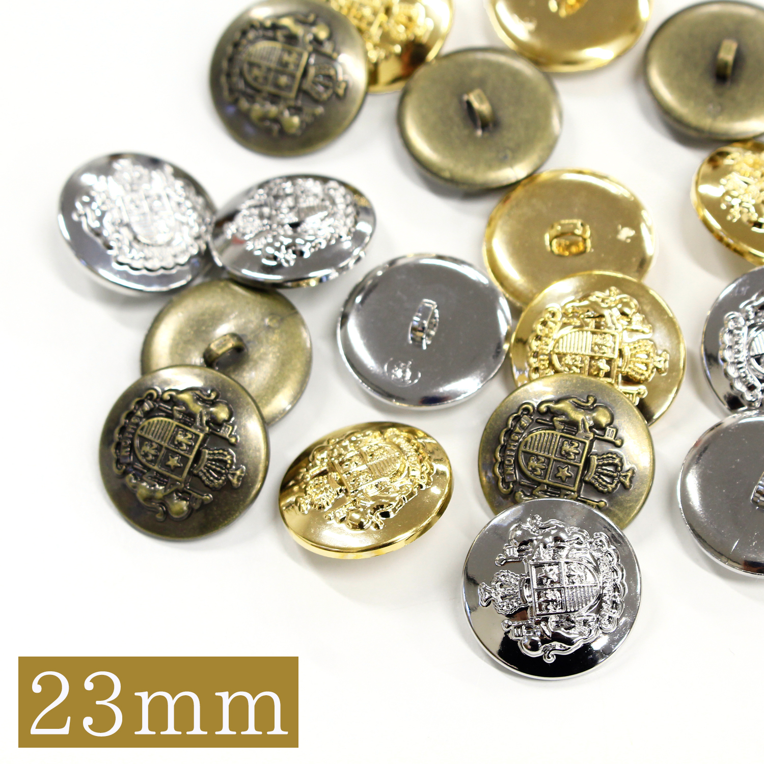 7160-23 Metallic Button 23 mm 6 pcs (pkg)