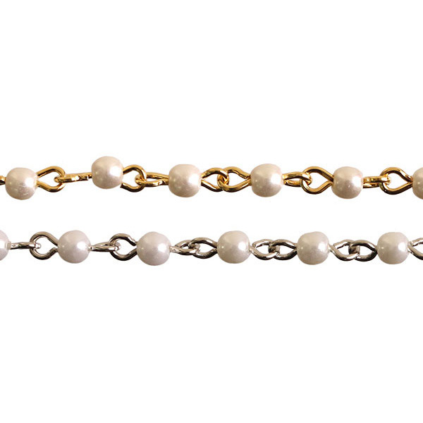 KH108、109 White Pearl Chain 1m/unit (m)