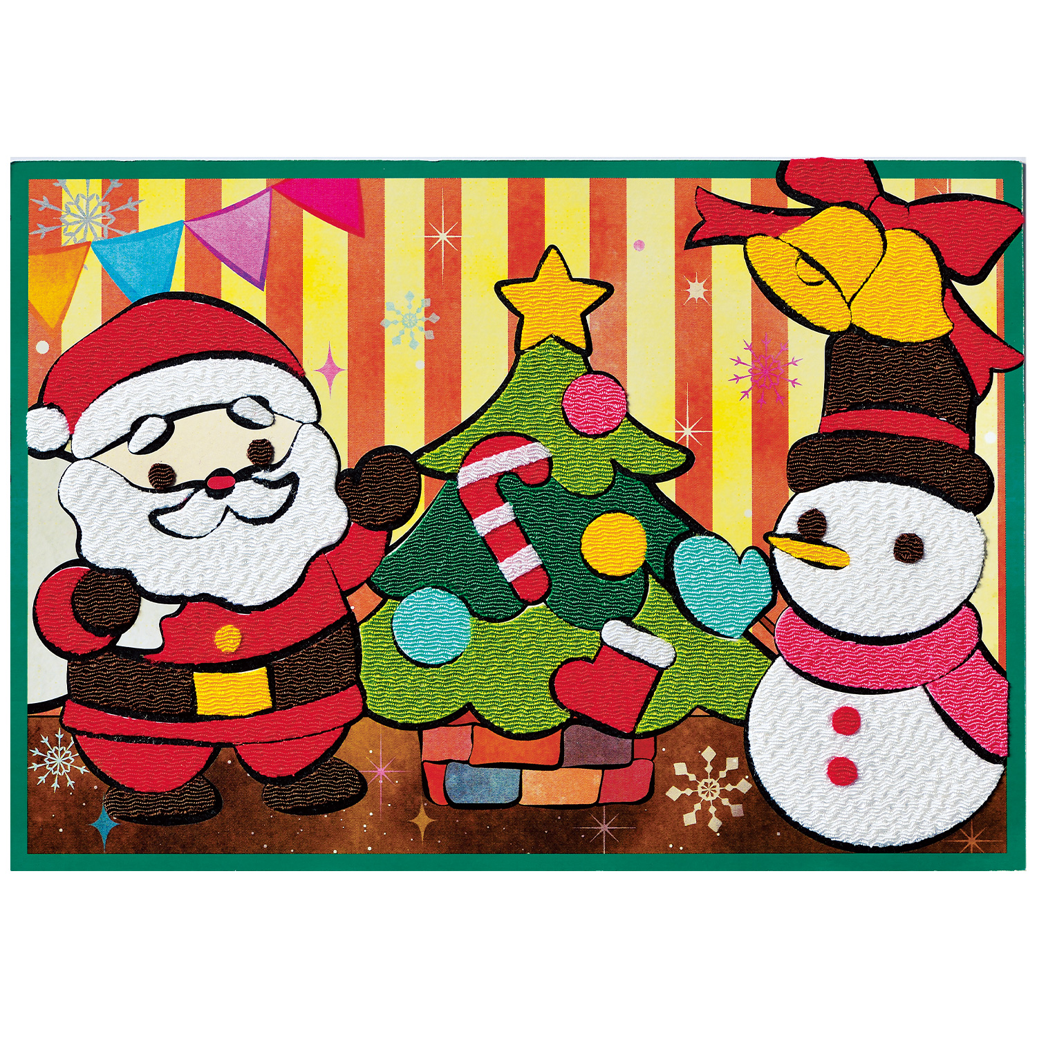 【お取り寄せ・返品不可】PAN-TH6 パナミ 季節のかんたん貼り絵キット　わくわくクリスマス (袋)