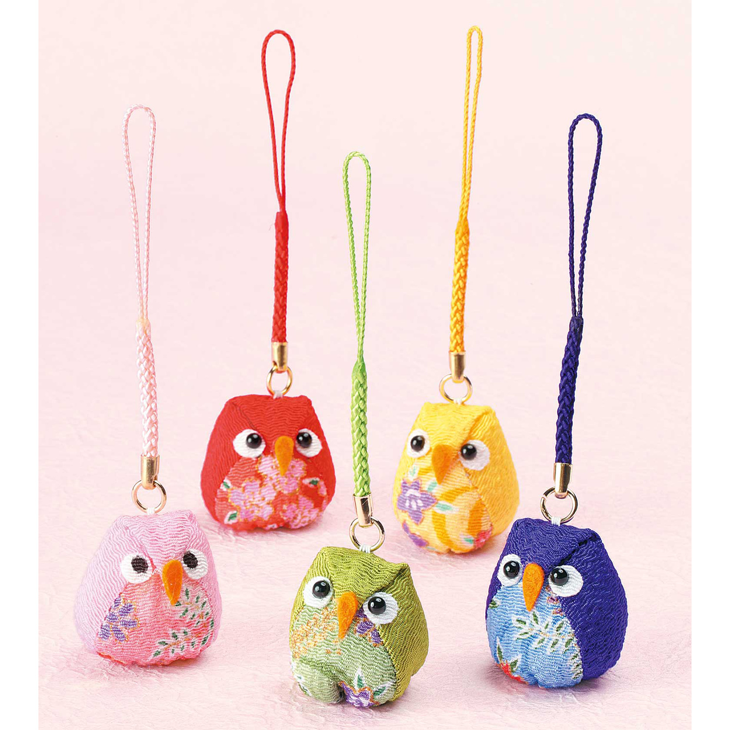 【雛祭り受注会】【お取り寄せ・返品不可】LH321 タカギ繊維 Panami 京ちりめんシリーズ　五色の根付「福ろう」 キット (個)