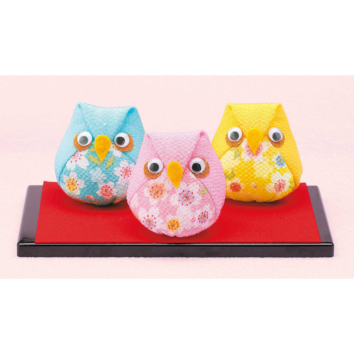 【雛祭り受注会】【お取り寄せ・返品不可】LH327 タカギ繊維 Panami 京ちりめんシリーズ　福ろうのお手玉「パステル」 キット (個)