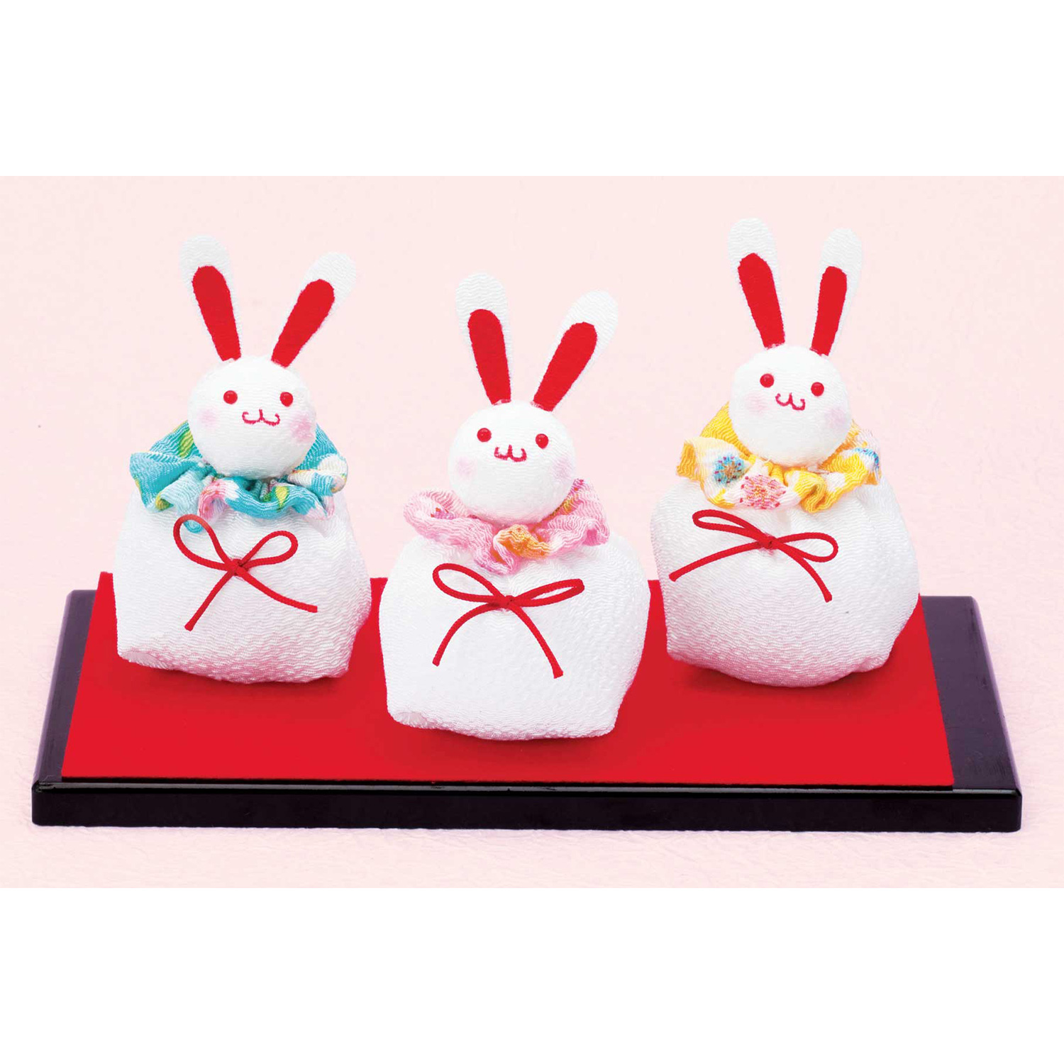 【雛祭り受注会】【お取り寄せ・返品不可】LH329 タカギ繊維 Panami 京ちりめんシリーズ　ウサギのお手玉「パステル」 キット (個)