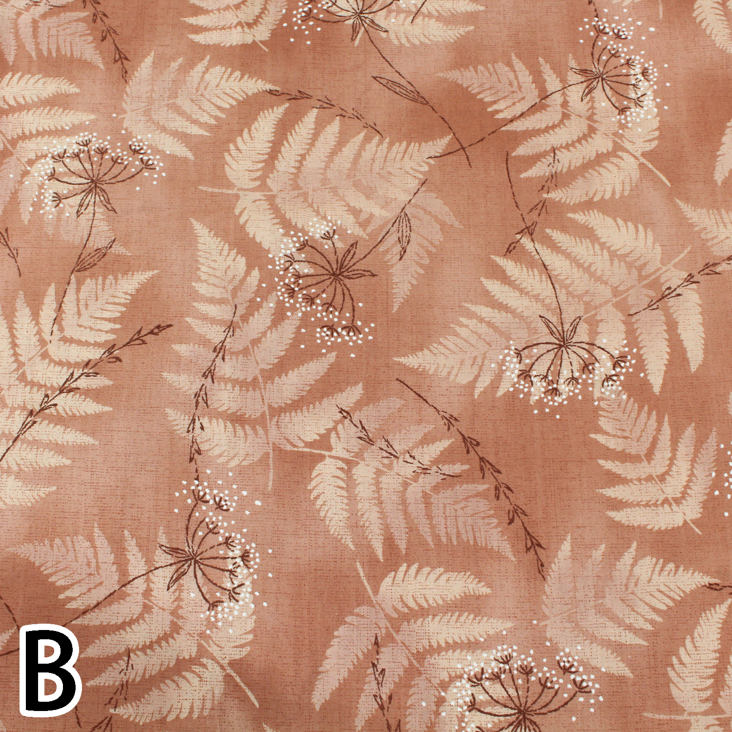 【1/28まで】【WEB限定・原反特価】■CE10680-B センテナリーコレクション by Yoko Saito シダの葉と刺繍小花 巾約108cm 原反 (巻)