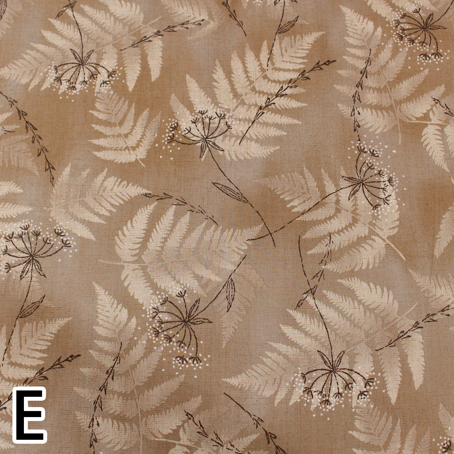 【1/28まで】【WEB限定・原反特価】■CE10680-E センテナリーコレクション by Yoko Saito シダの葉と刺繍小花 巾約108cm 原反 (巻)