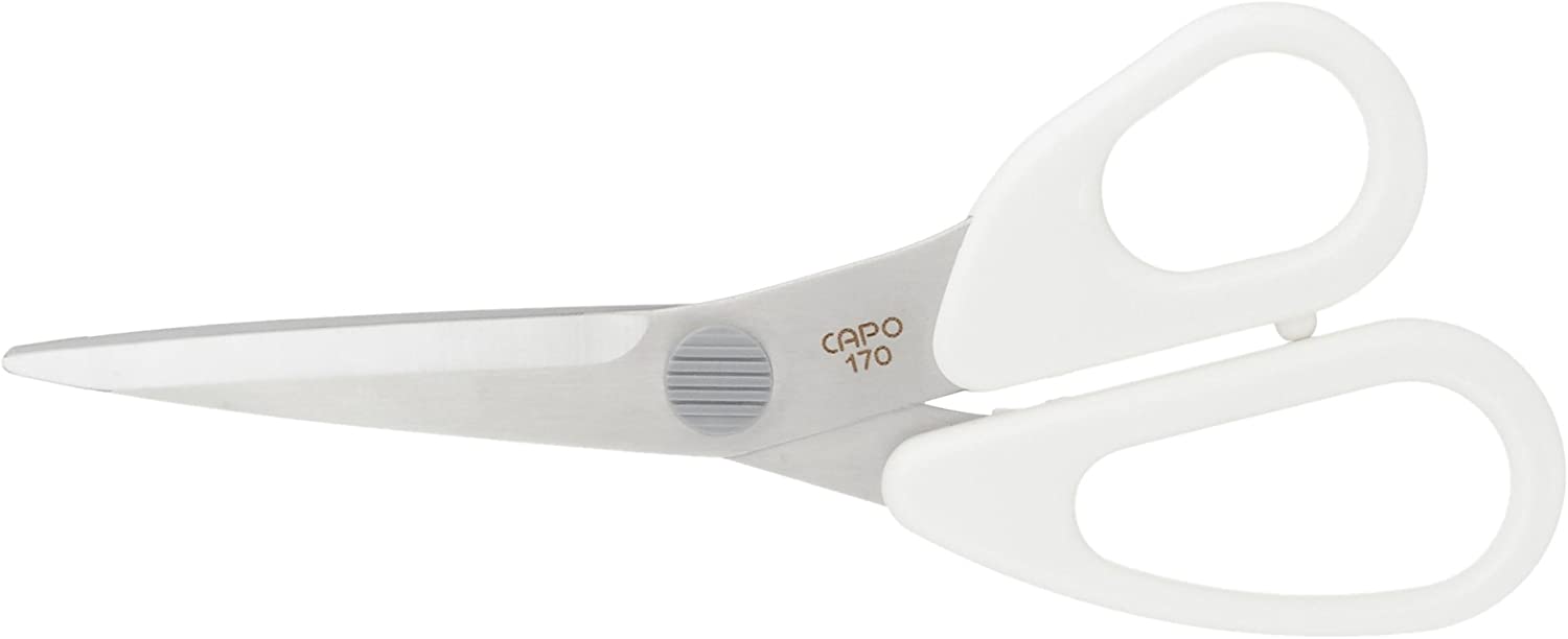 CL36-662 ステンレスはさみ CAPO170 キャップ付き 全長17cm 白