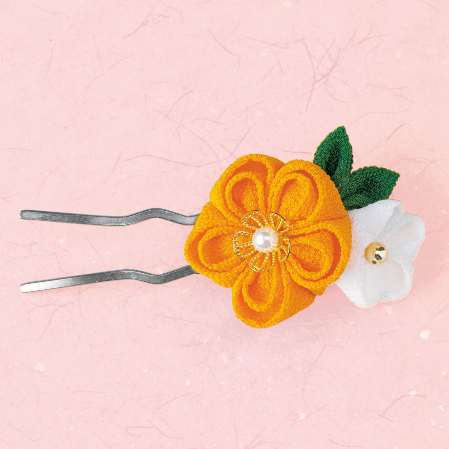 【雛祭り受注会】【お取り寄せ・返品不可】PAN-LH126 タカギ繊維 Panami つまみ細工 お花のかんざし「黄」 キット (個)