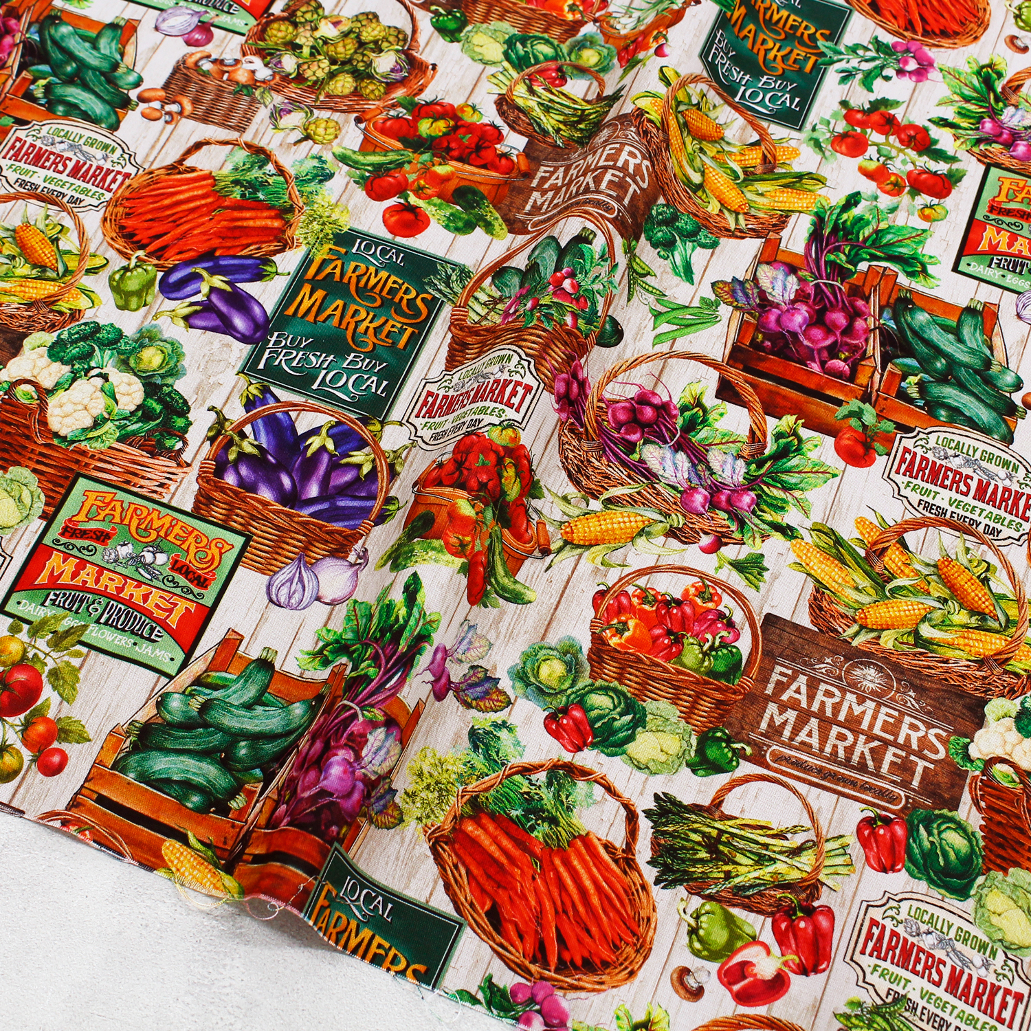 MICH11927-E Michael Miller マイケルミラー USAプリント もぎたてお野菜 巾約110cm 1m単位 (m)