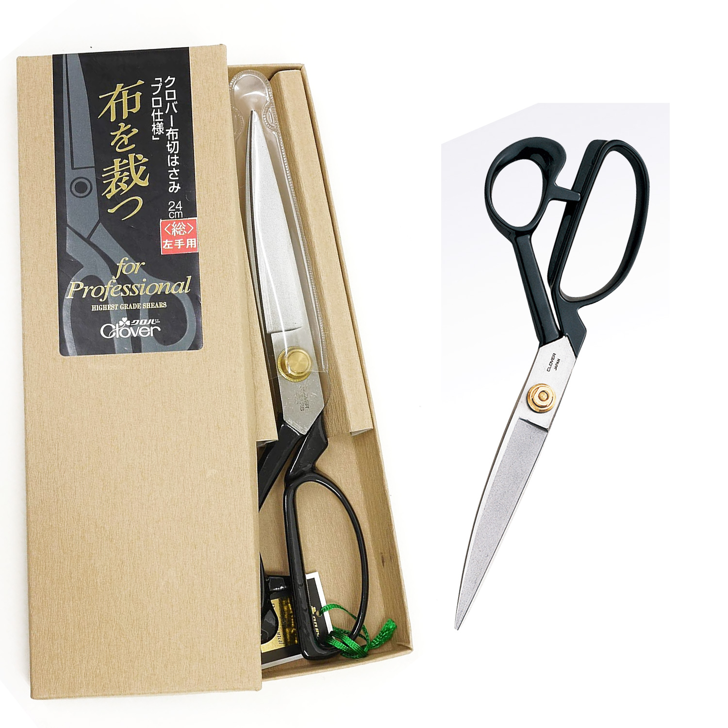 CL36-164 Clover Fabric Scissors [Professional Use] Left Hand Scissors 24cm (pcs)