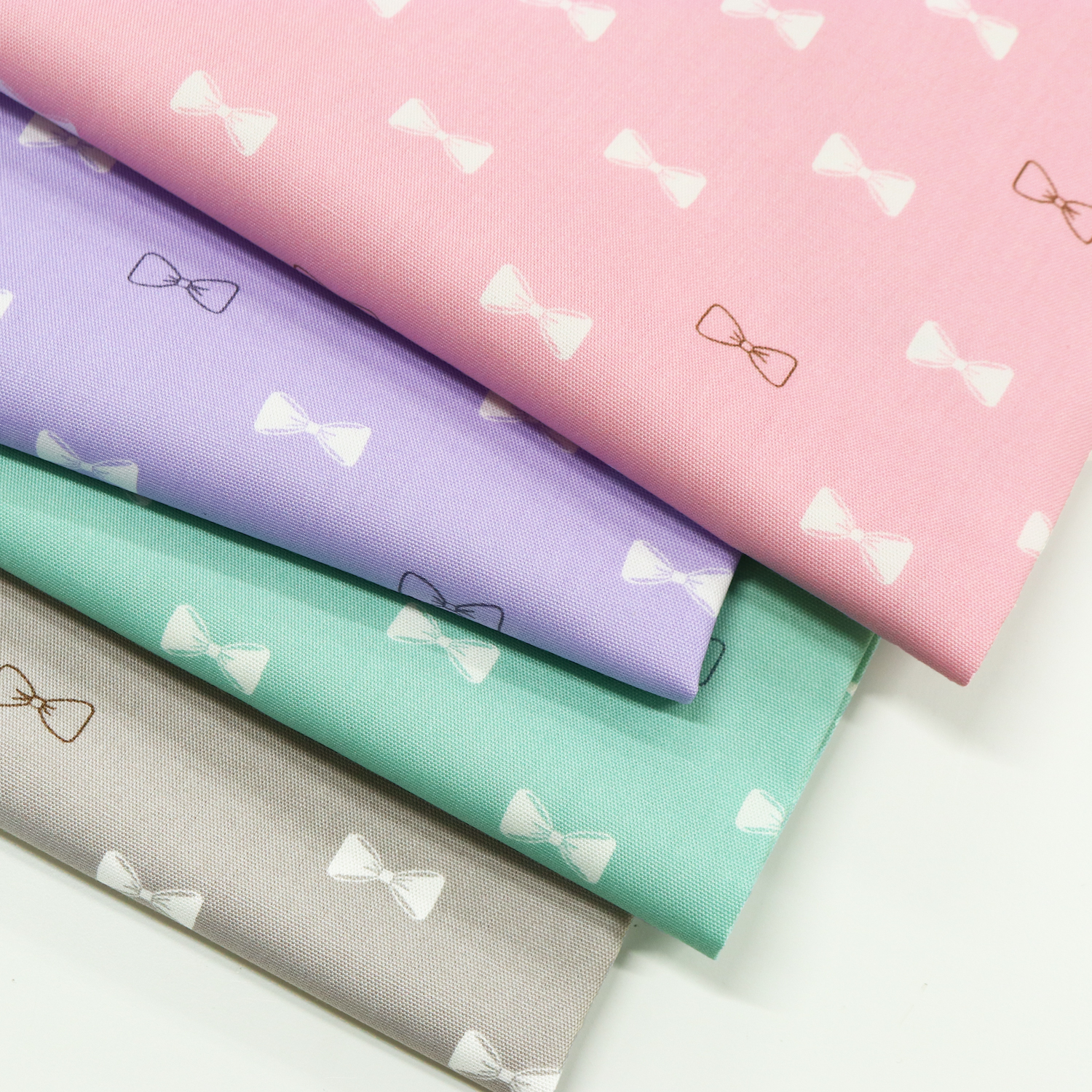 TP10714 プリントオックス生地 リボン 巾約108cm 1m単位 (m)