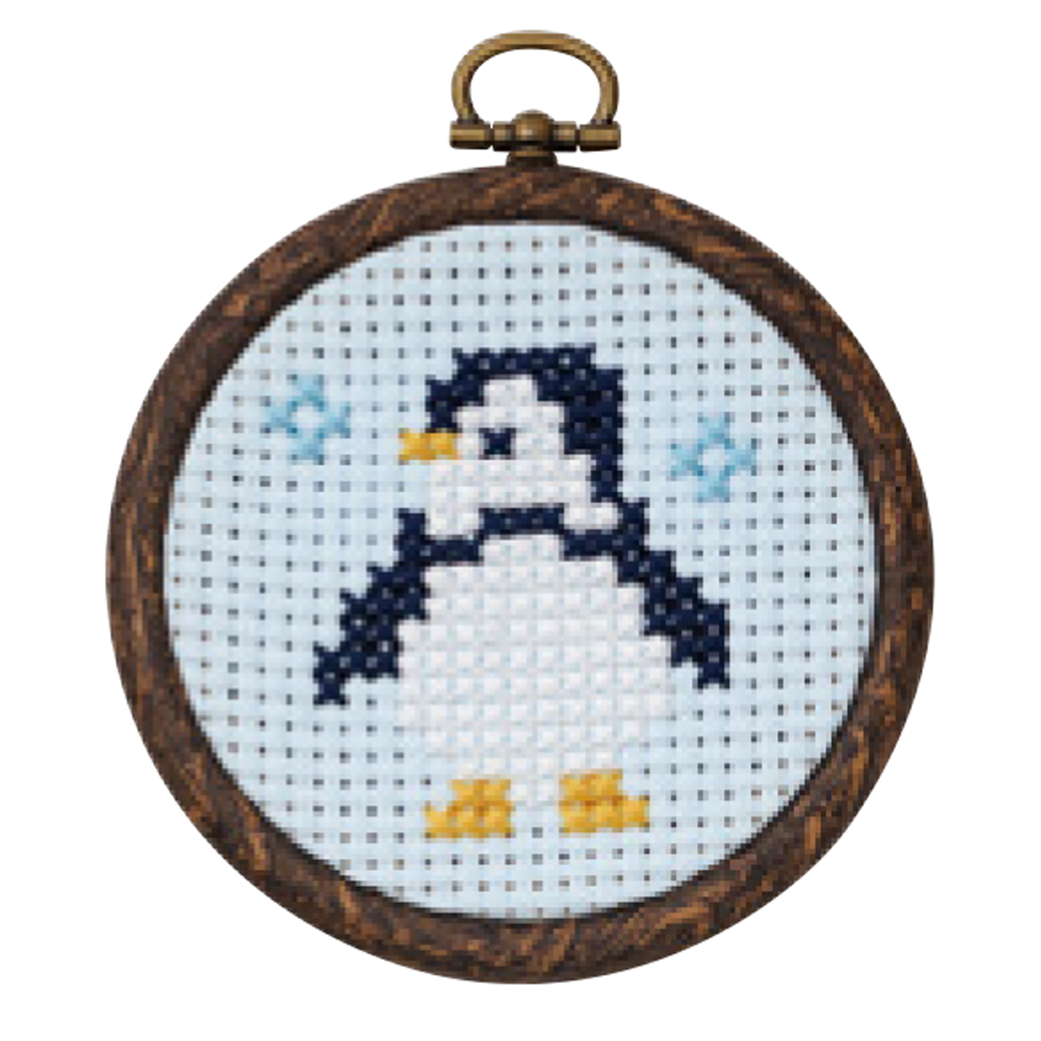 CSK522506 クロスステッチまんまるフレーム ペンギン (個)