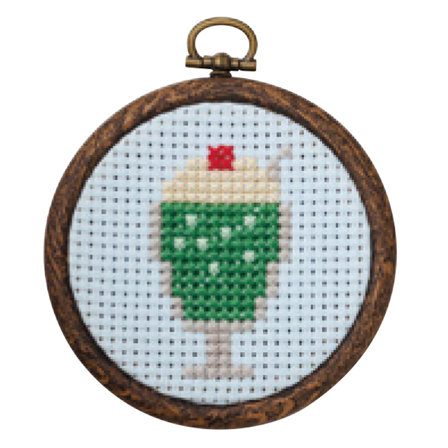 CSK522504 クロスステッチまんまるフレーム クリームソーダ (個)