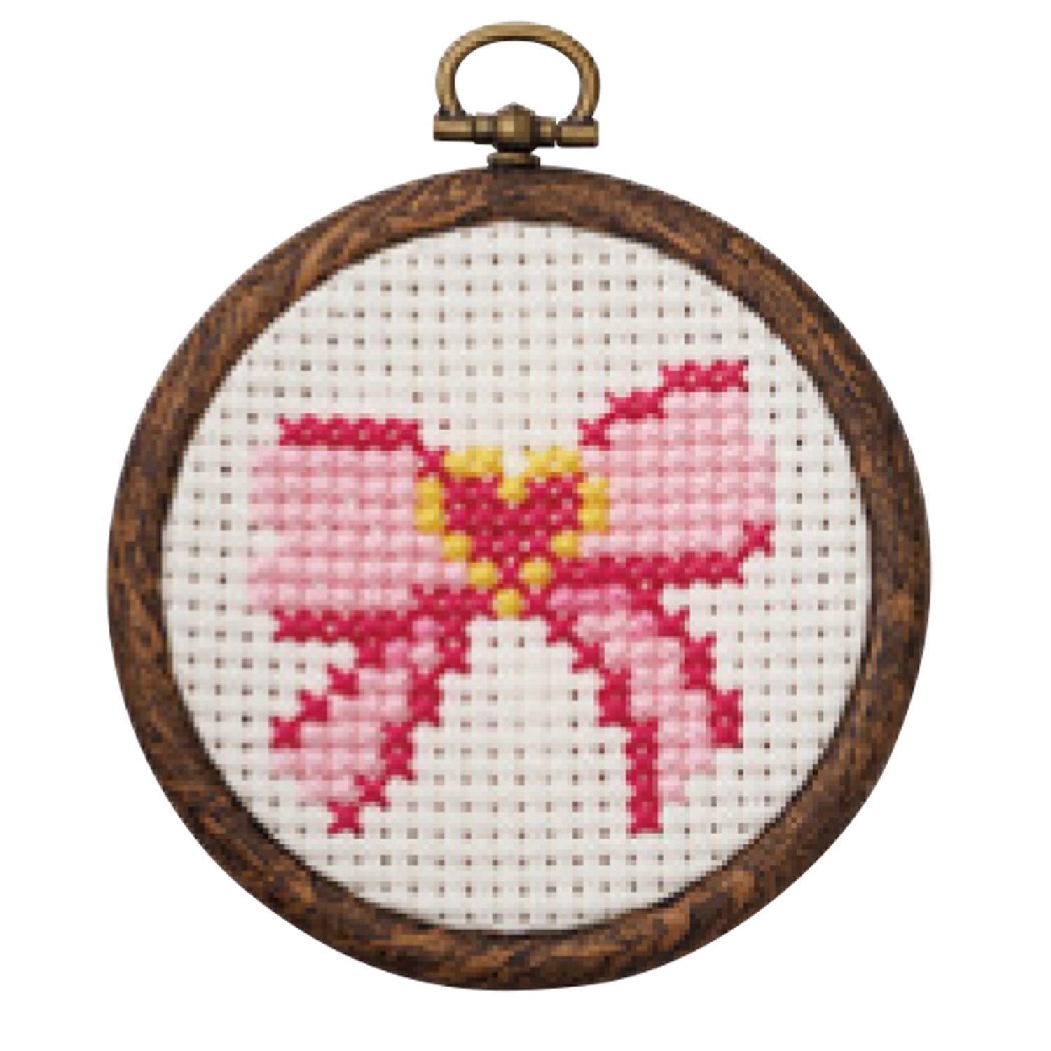 CSK522503 クロスステッチまんまるフレーム リボン (個)