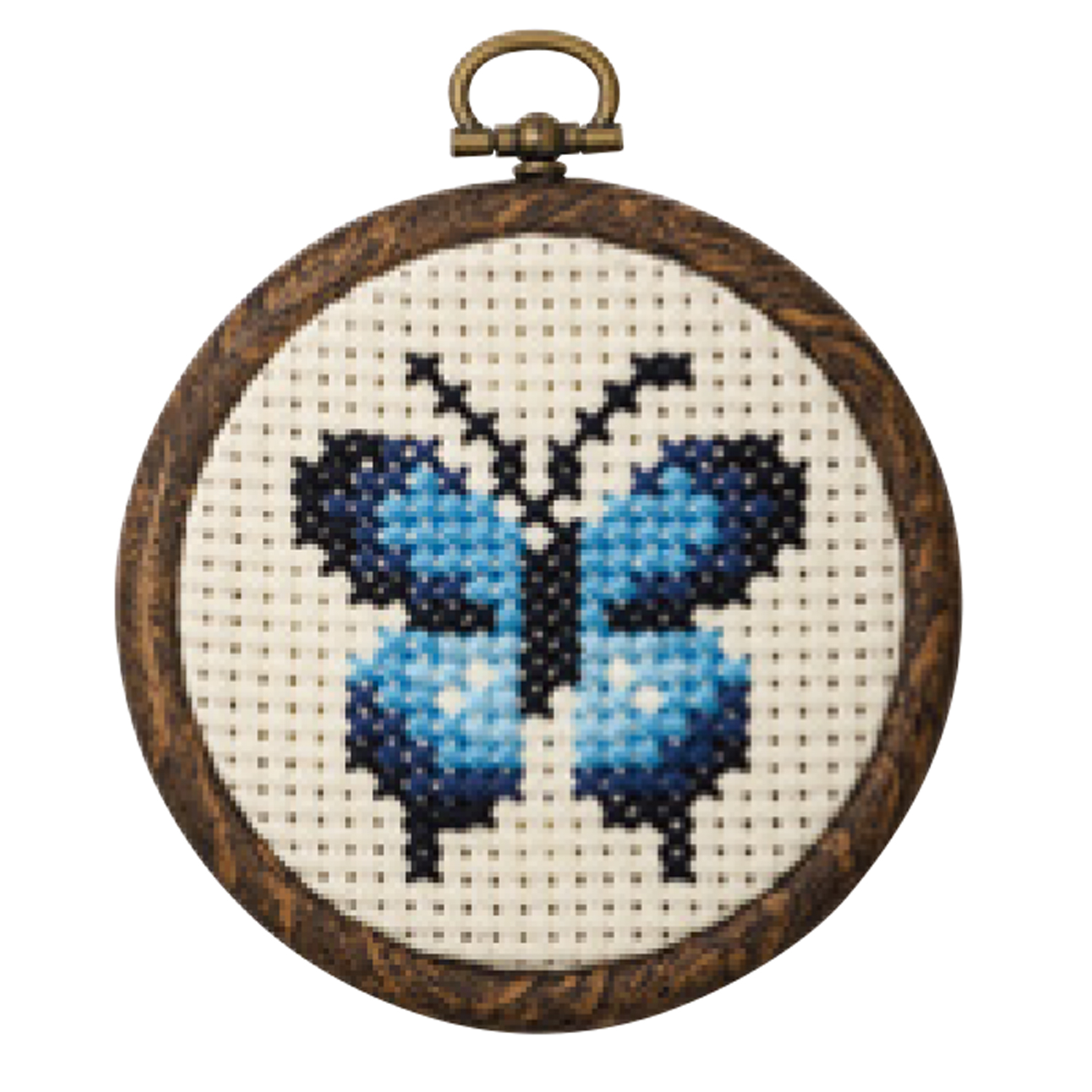 CSK522502 クロスステッチまんまるフレーム 蝶 (個)