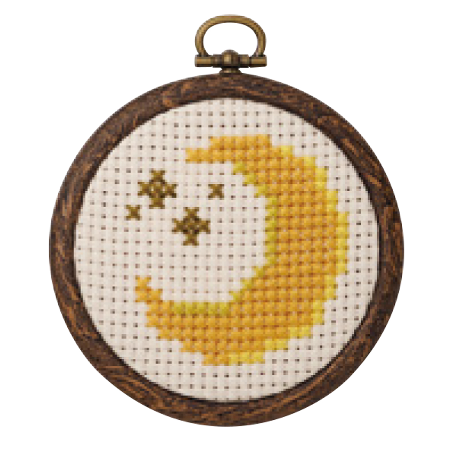 CSK522501 クロスステッチまんまるフレーム 月 (個)