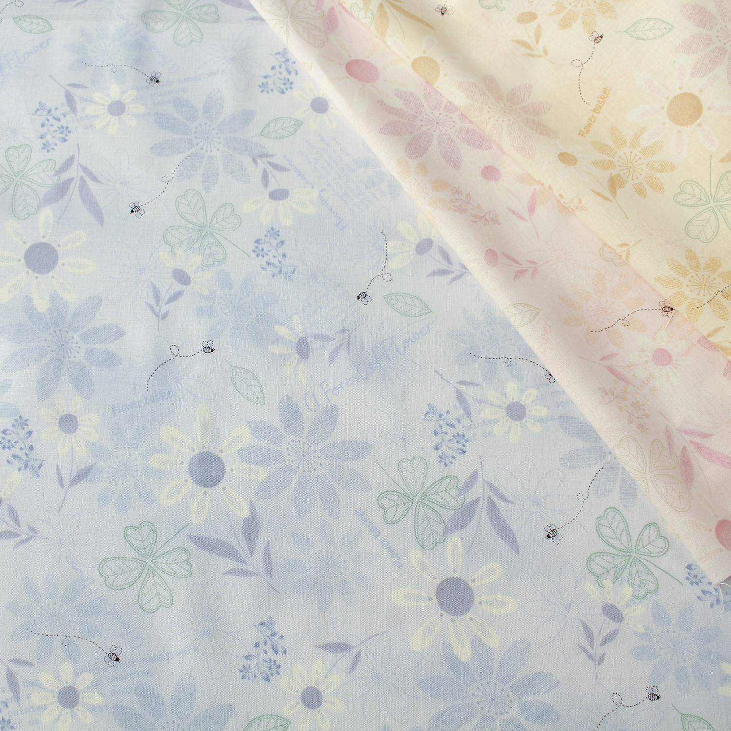 NCM37300R-65 Patchwork Collection "",Flowers & Bees Print Fabric approx. 12m (roll)