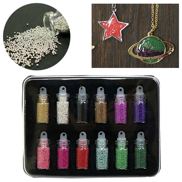 KE901 Micro Beads, no hole, 12 color set (set)