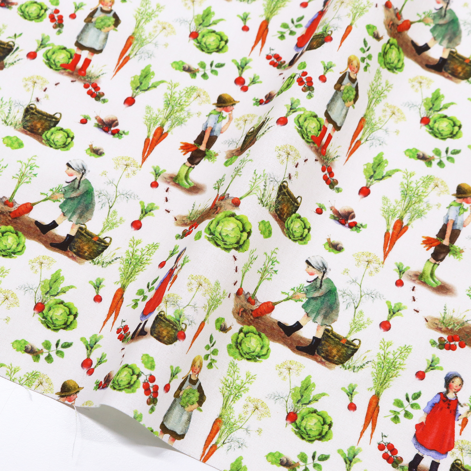 ACU3523-873-50CM 収穫時期 acufactum プリント生地 約150cm幅 50cm単位 (枚)