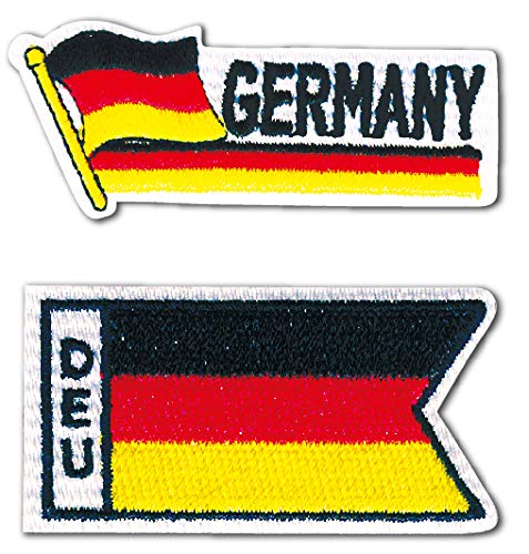 BW022-05200 パイオニア ワッペン アップリケ 国旗 ドイツ 独逸 2枚セット (枚)