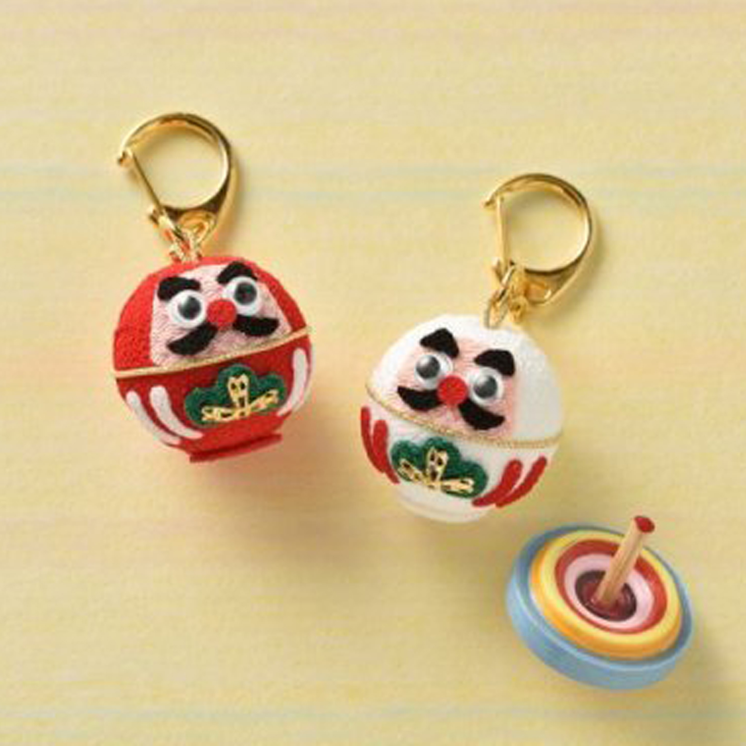 【雛祭り受注会】【お取り寄せ・返品不可】PAN-LH116 Panami 縫わずに作る 和のミニキーホルダー ミニダルマ (個)