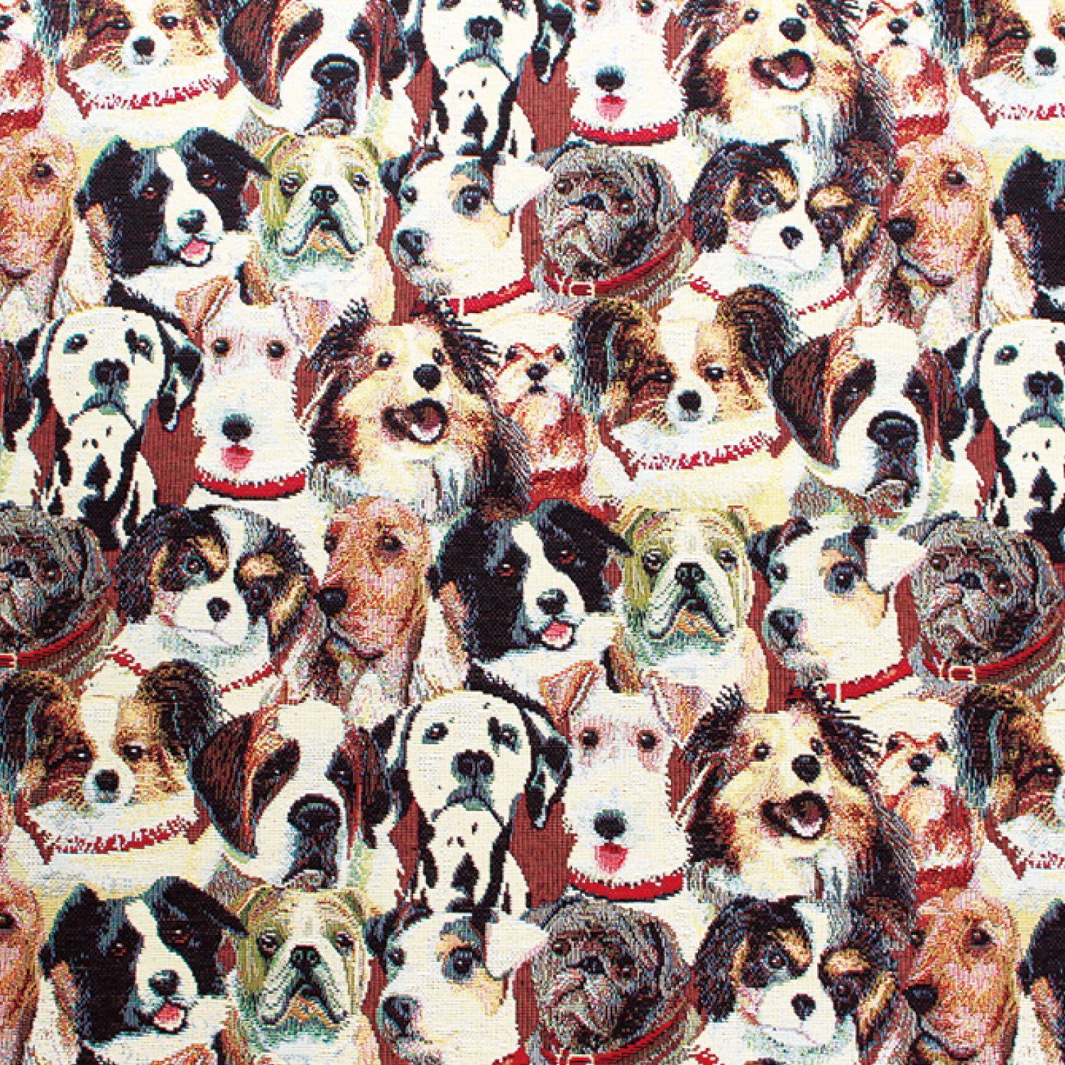 GB-DOGS-50CM イヌがいっぱい オランダ輸入 ゴブラン生地 140cm巾 50cm単位 (枚)