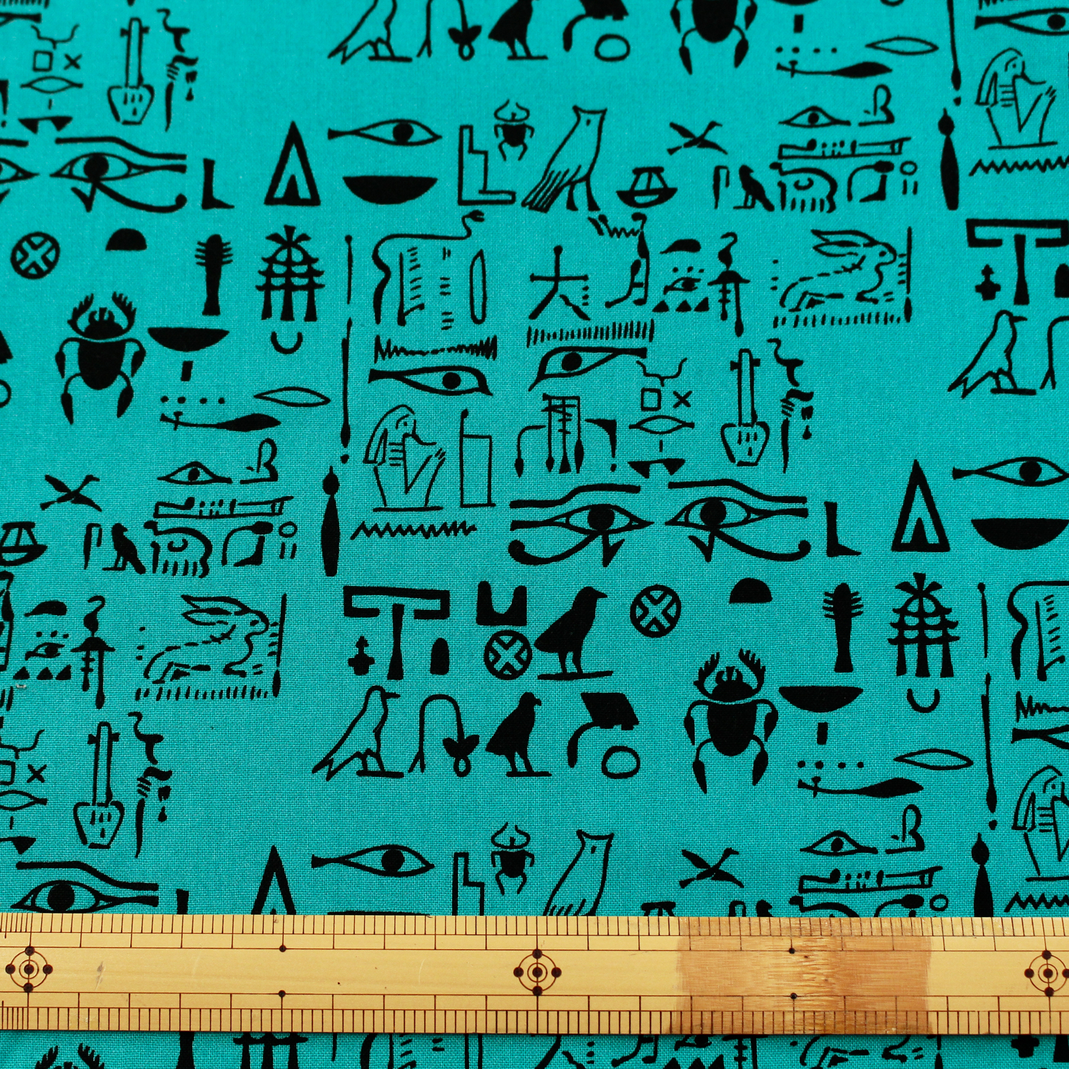 □AL8908R-C 青緑地 古代エジプト 文字 ALEXANDER HENRY