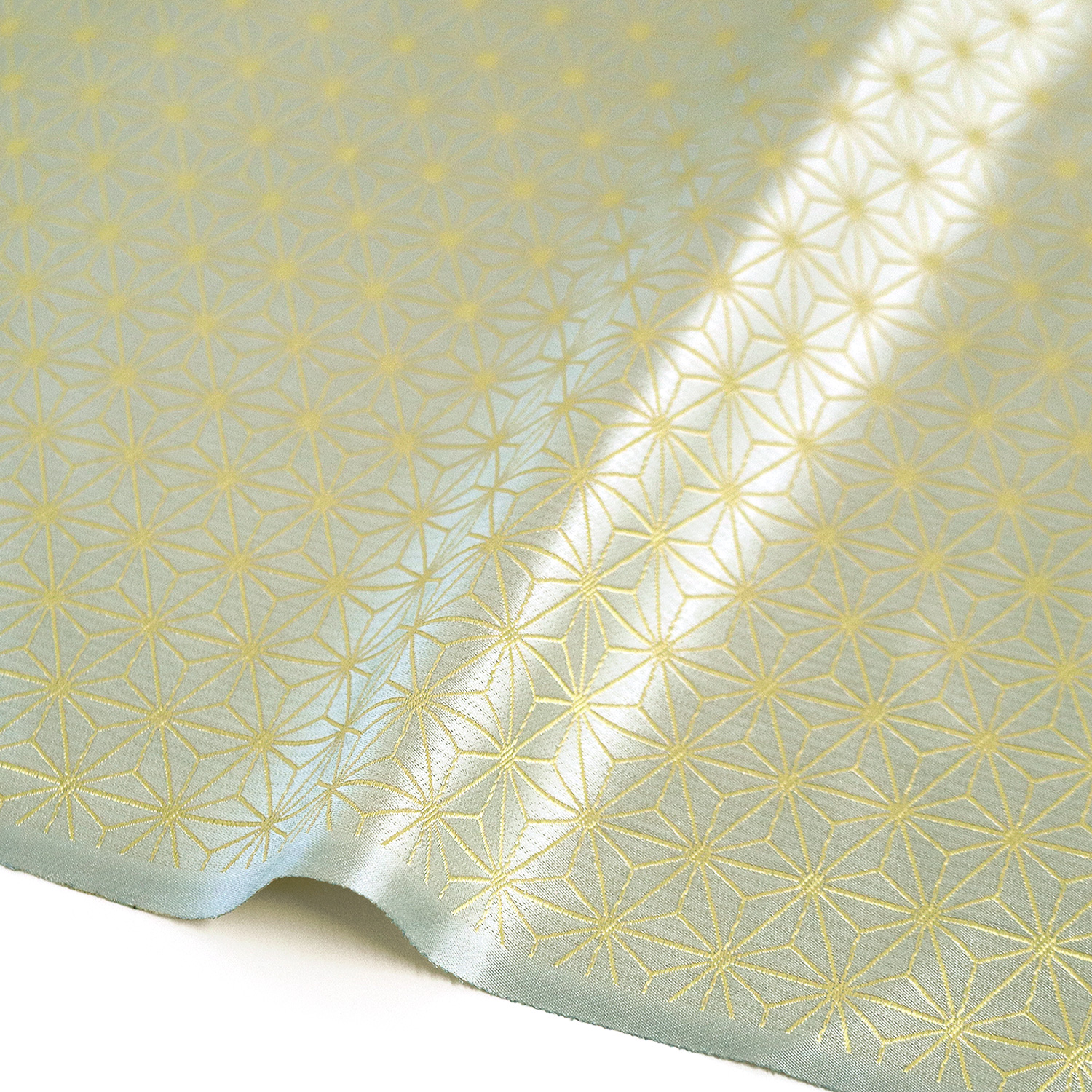 【WEB限定・特価】HOSK-1100-1 和柄 金ジャガード 麻の葉文様 巾約114cm 1m単位 (m)