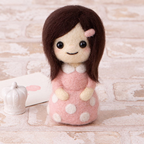 【数量限定・特別価格】H441-598 ハマナカフェルトキット 黒髪のおんなのこ(個)