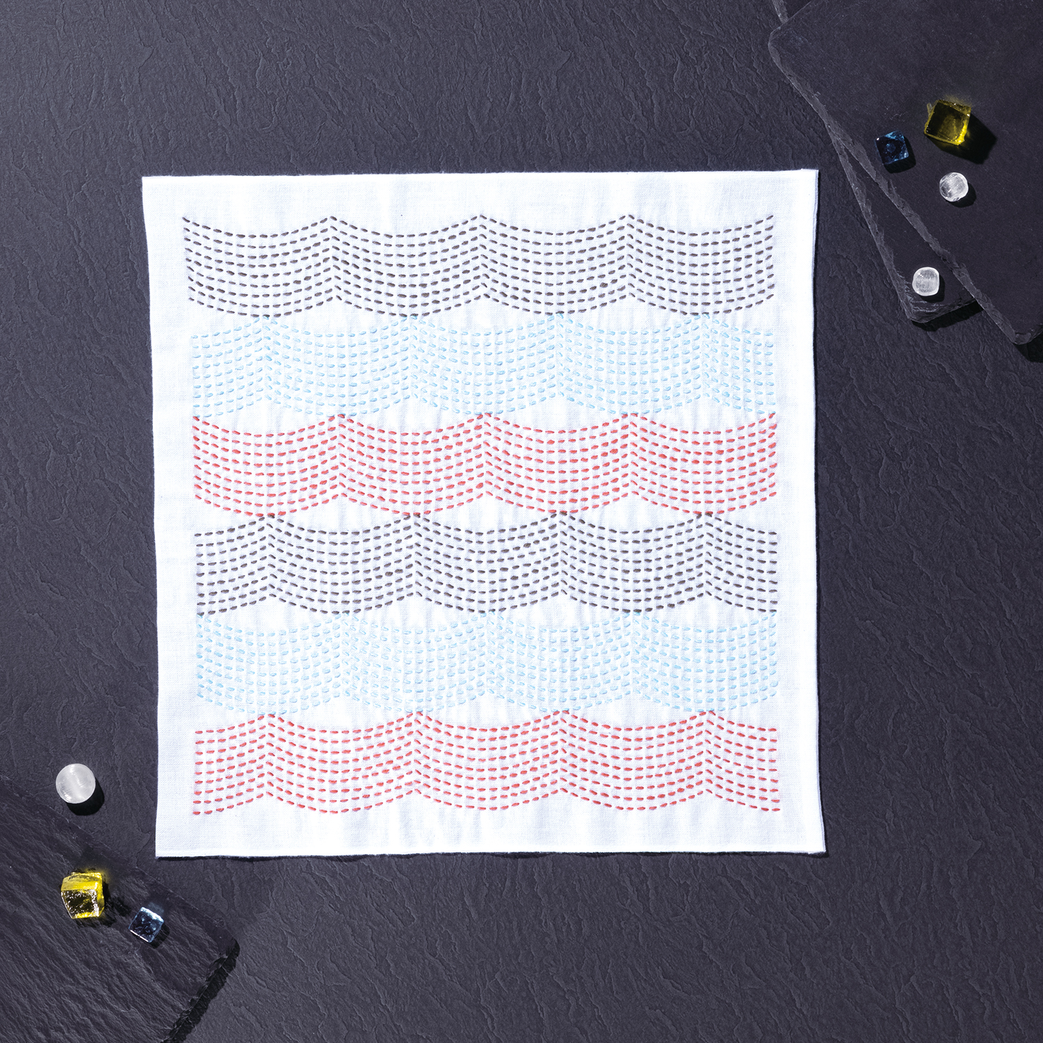 【お取り寄せ・返品不可】OLY-SK455 Sashiko Textile lab Flow（フロー）〈白〉（袋）