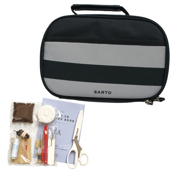 MIS7887 Sewing Set, with bag, gray, 12 tools included (pcs)