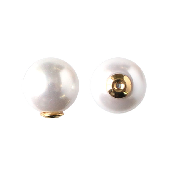 A12-500, 501Pearl Earring Stopper, 10mm, white, 4pcs (bag)