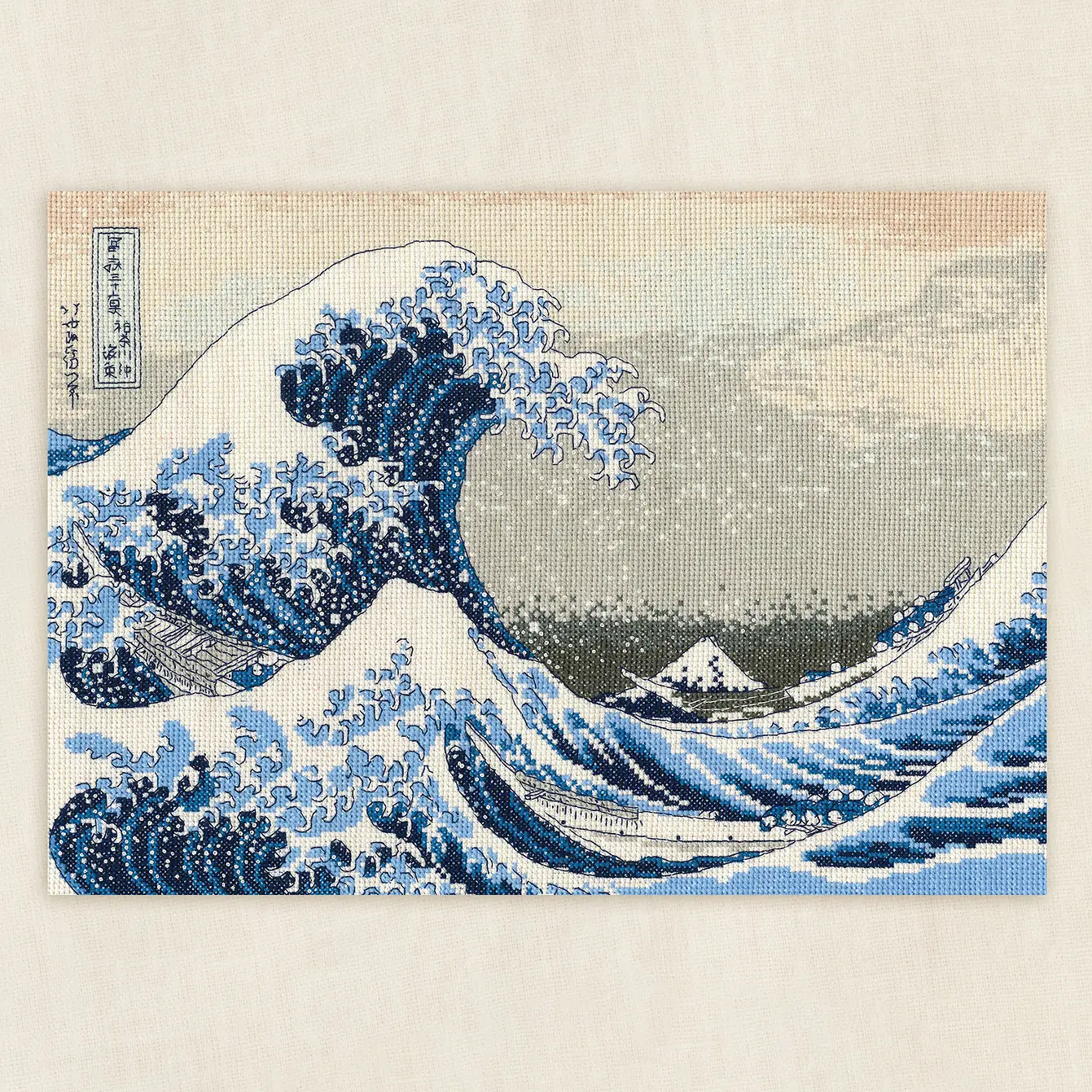 【刺繍受注会】【お取り寄せ・返品不可】DMC-BL1145-RE-73 葛飾北斎 神奈川沖浪裏 刺しゅうキット  (個)